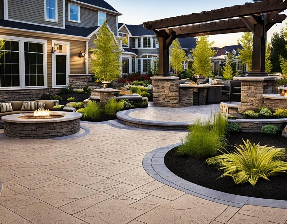 Elevated Landscapes with Stamped Concrete
