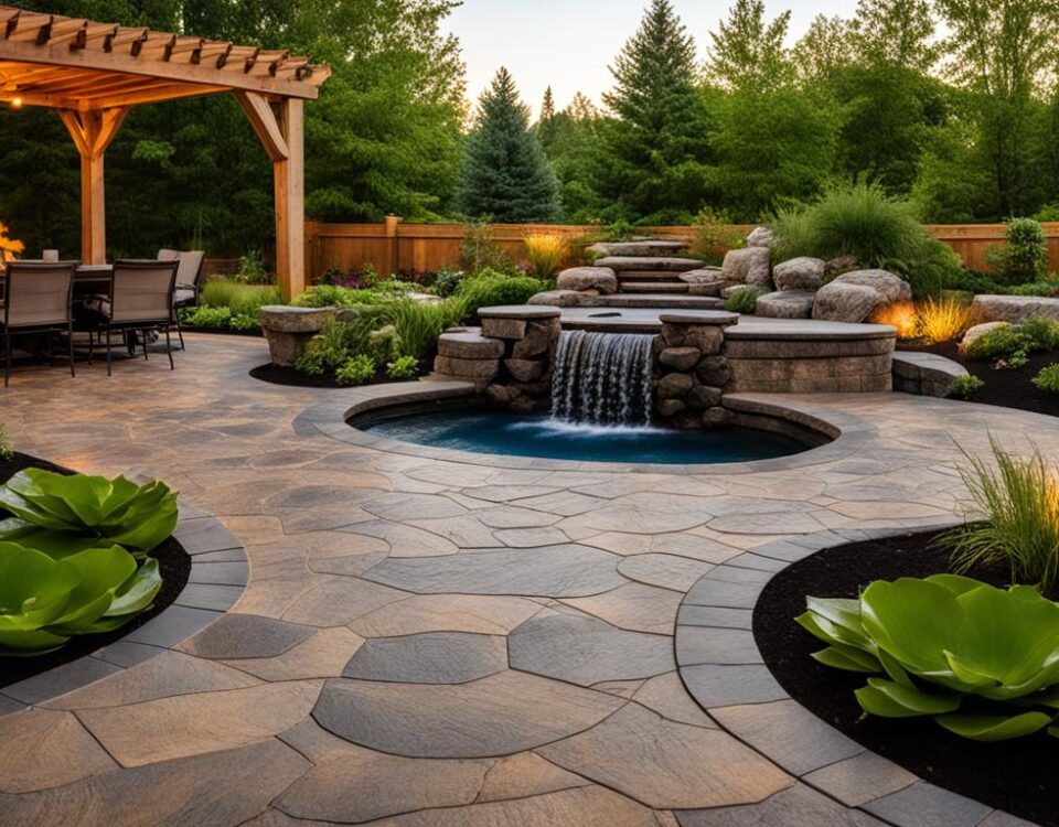 Stamped Concrete Backyard Retreats
